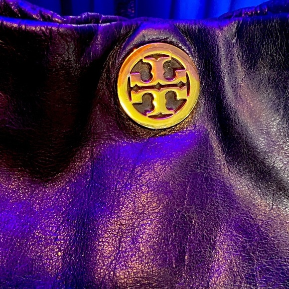 TORY BURCH Black Leather Crossbody/Shoulder Bag w/Removable Strap, EUC - Picture 4 of 9